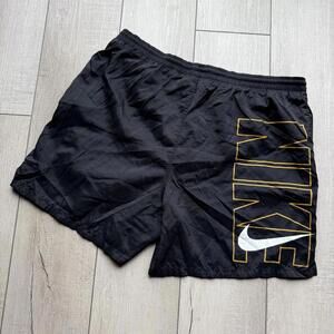 Vintage Nike Mesh-Lined Nylon Shorts Solo Swoosh Logo 90s Y2K 6” Mens Size L VTG